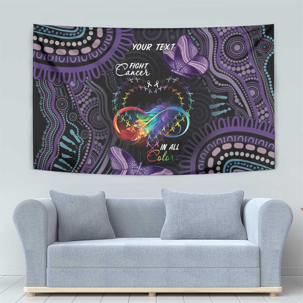 Australia Aboriginal Dot Arts Tapestry Fight Cancer In All Colors