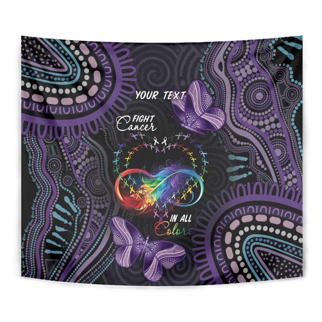 Australia Aboriginal Dot Arts Tapestry Fight Cancer In All Colors