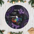 Australia Aboriginal Dot Arts Personalized Tree Skirt Fight Cancer In All Colors