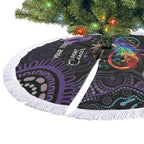 Australia Aboriginal Dot Arts Personalized Tree Skirt Fight Cancer In All Colors