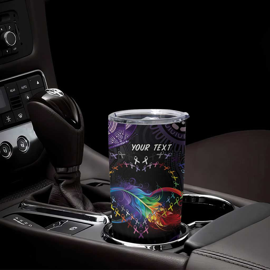 Australia Aboriginal Dot Arts Tumbler Cup Fight Cancer In All Colors