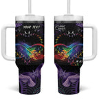 Australia Aboriginal Dot Arts Tumbler With Handle Fight Cancer In All Colors