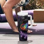Australia Aboriginal Dot Arts Tumbler With Handle Fight Cancer In All Colors