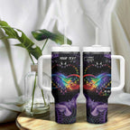 Australia Aboriginal Dot Arts Tumbler With Handle Fight Cancer In All Colors