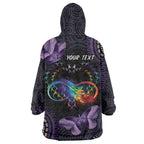 Australia Aboriginal Dot Arts Wearable Blanket Hoodie Fight Cancer In All Colors