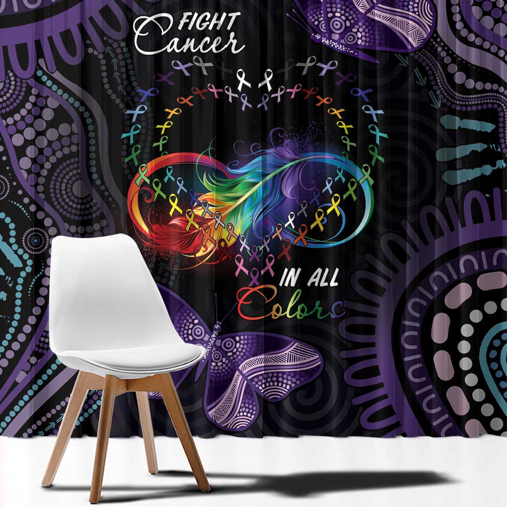 Australia Aboriginal Dot Arts Window Curtain Fight Cancer In All Colors