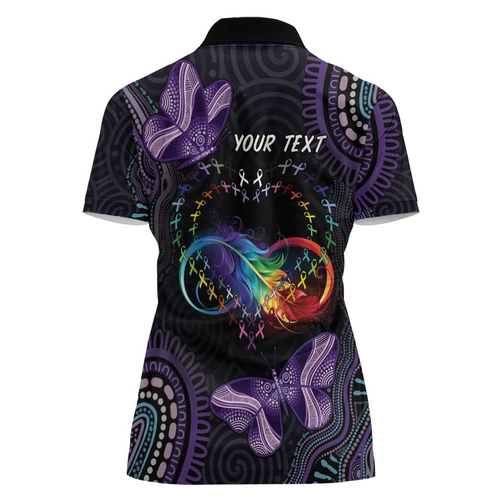 Australia Aboriginal Dot Arts Women Polo Shirt Fight Cancer In All Colors