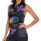 Australia Aboriginal Dot Arts Women Sleeveless Polo Shirt Fight Cancer In All Colors