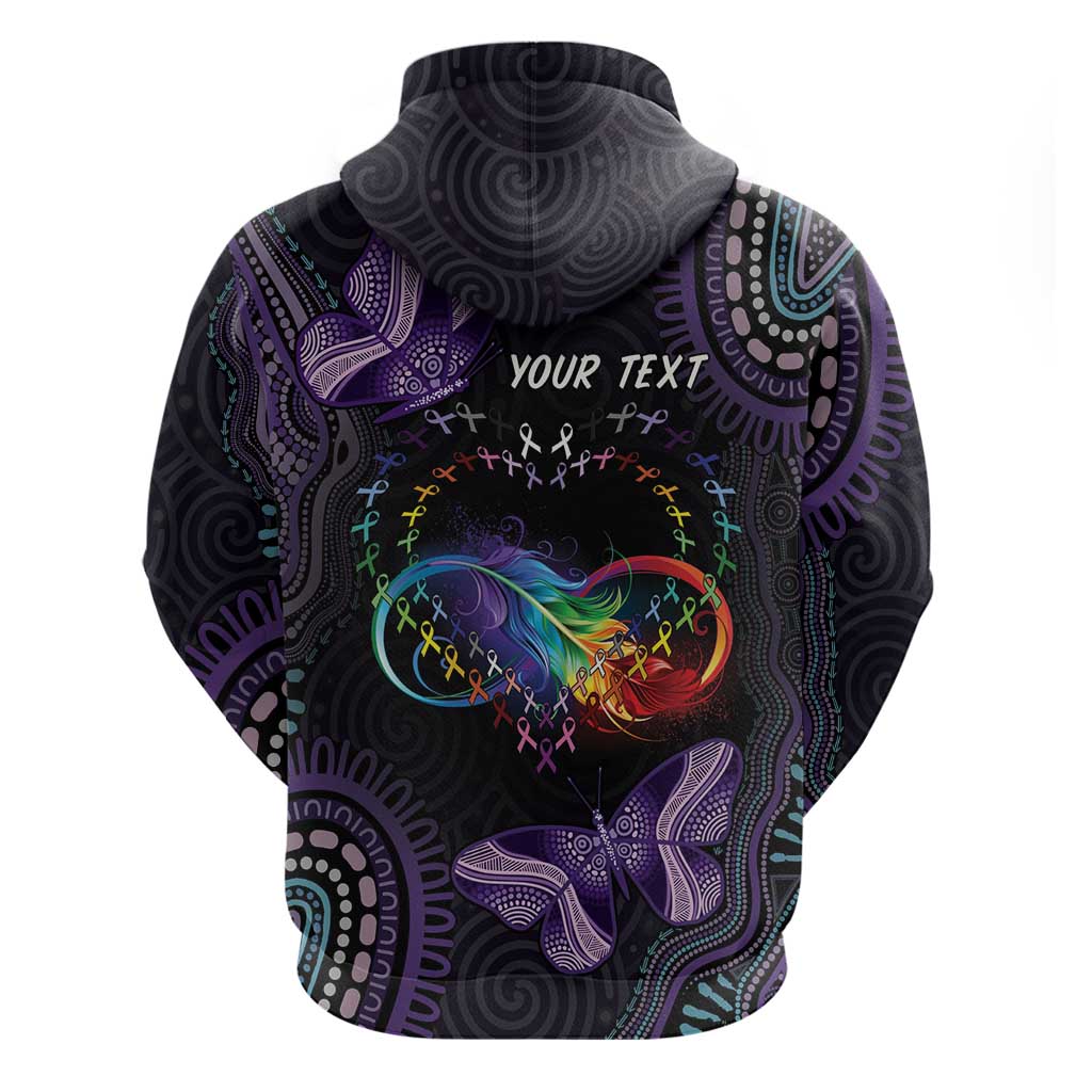 Australia Aboriginal Dot Arts Zip Hoodie Fight Cancer In All Colors