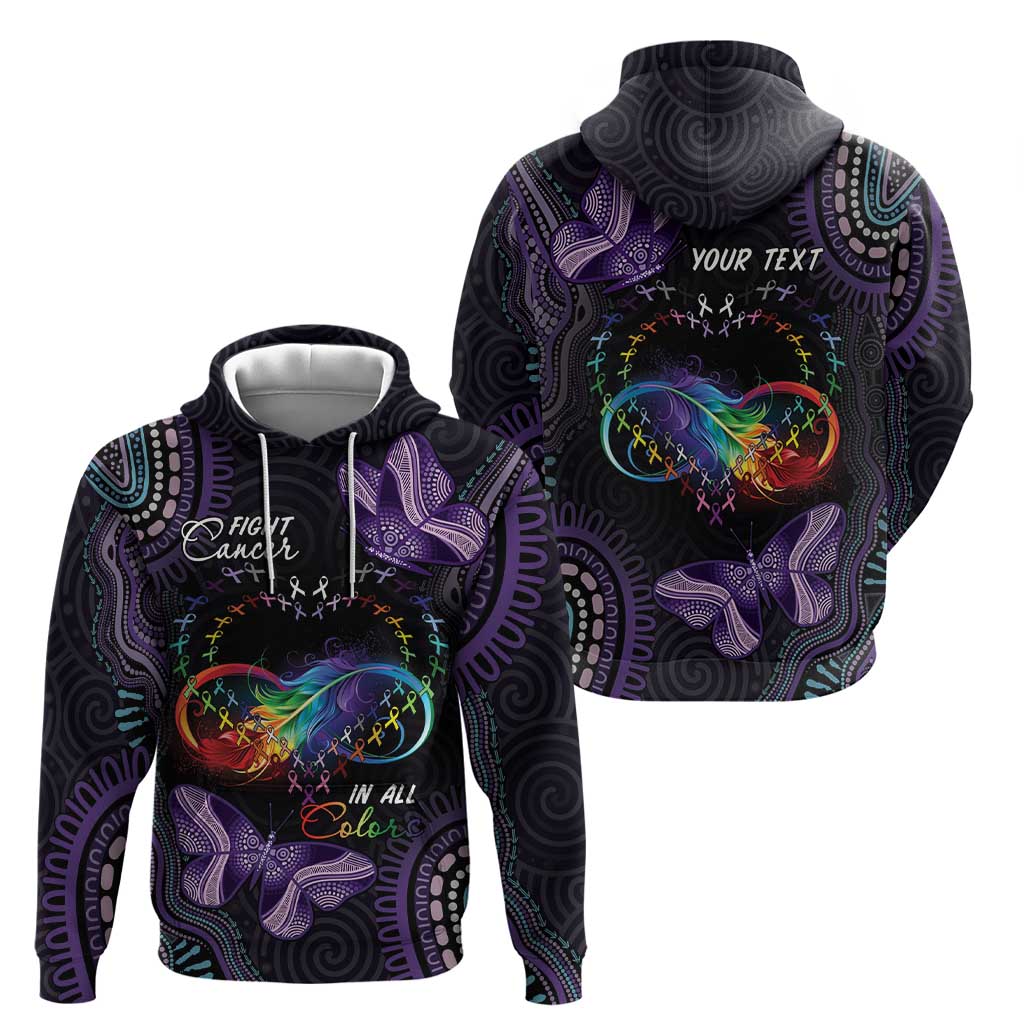 Australia Aboriginal Dot Arts Zip Hoodie Fight Cancer In All Colors
