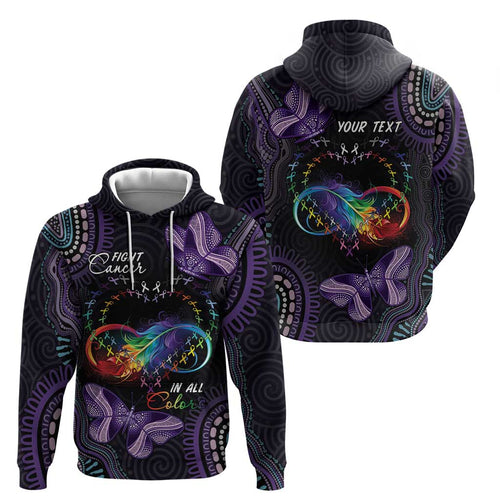 Australia Aboriginal Dot Arts Zip Hoodie Fight Cancer In All Colors