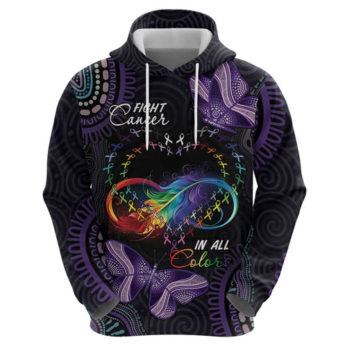 Australia Aboriginal Dot Arts Zip Hoodie Fight Cancer In All Colors