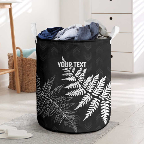 New Zealand Lawn Bowls Personalized Laundry Basket Wrap-Around Silver Fern - Aussie Hoodie