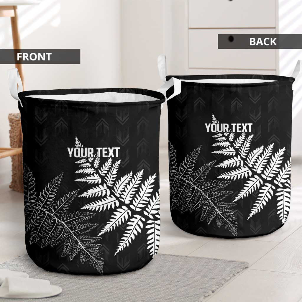 New Zealand Lawn Bowls Personalized Laundry Basket Wrap-Around Silver Fern - Aussie Hoodie