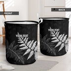 New Zealand Lawn Bowls Personalized Laundry Basket Wrap-Around Silver Fern - Aussie Hoodie