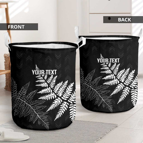 New Zealand Lawn Bowls Personalized Laundry Basket Wrap-Around Silver Fern - Aussie Hoodie