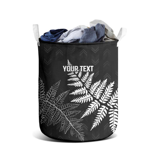 New Zealand Lawn Bowls Personalized Laundry Basket Wrap-Around Silver Fern - Aussie Hoodie