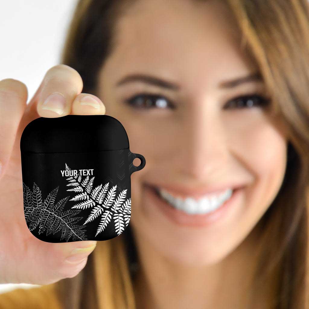 New Zealand Lawn Bowls Personalized AirPods Case Wrap-Around Silver Fern - Aussie Hoodie