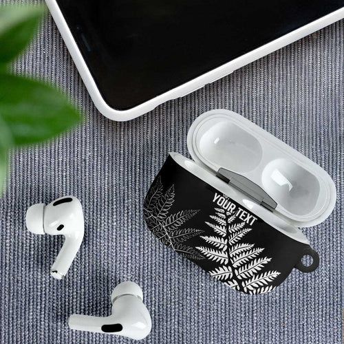 New Zealand Lawn Bowls Personalized AirPods Case Wrap-Around Silver Fern - Aussie Hoodie