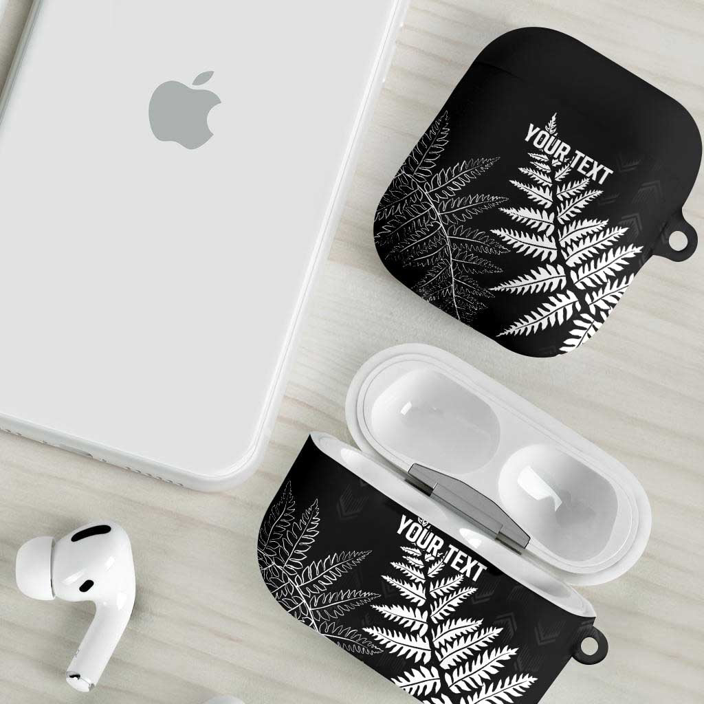 New Zealand Lawn Bowls Personalized AirPods Case Wrap-Around Silver Fern - Aussie Hoodie