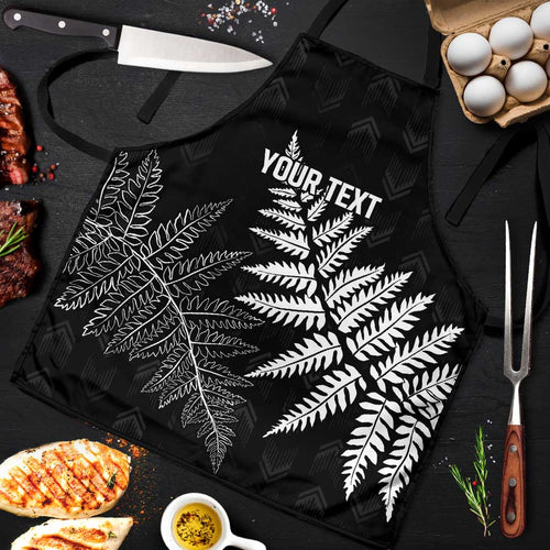 New Zealand Lawn Bowls Personalized Apron Wrap-Around Silver Fern - Aussie Hoodie