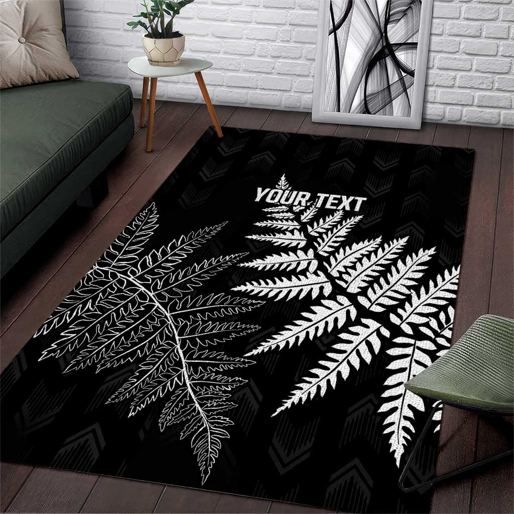 New Zealand Lawn Bowls Personalized Area Rug Wrap-Around Silver Fern - Aussie Hoodie