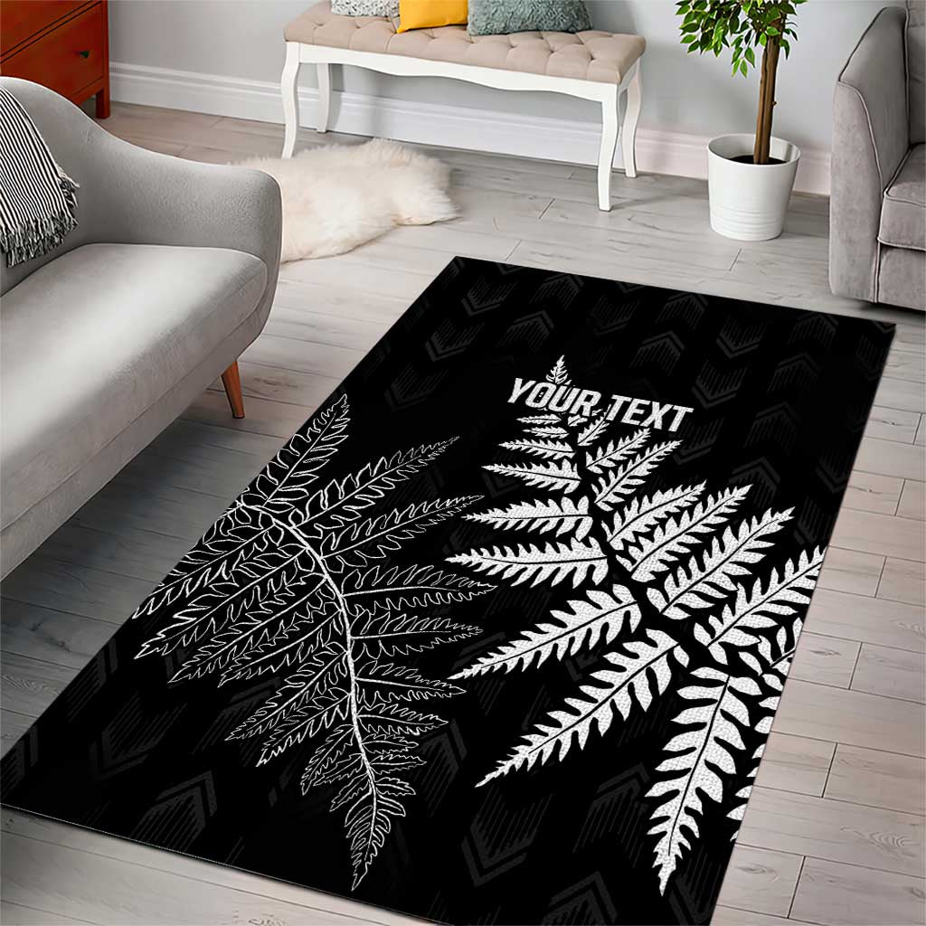 New Zealand Lawn Bowls Personalized Area Rug Wrap-Around Silver Fern - Aussie Hoodie
