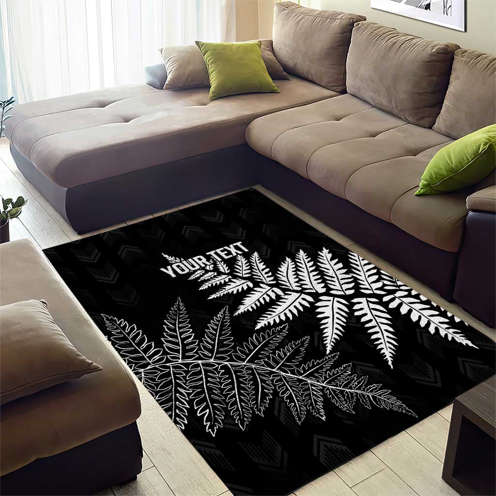 New Zealand Lawn Bowls Personalized Area Rug Wrap-Around Silver Fern - Aussie Hoodie