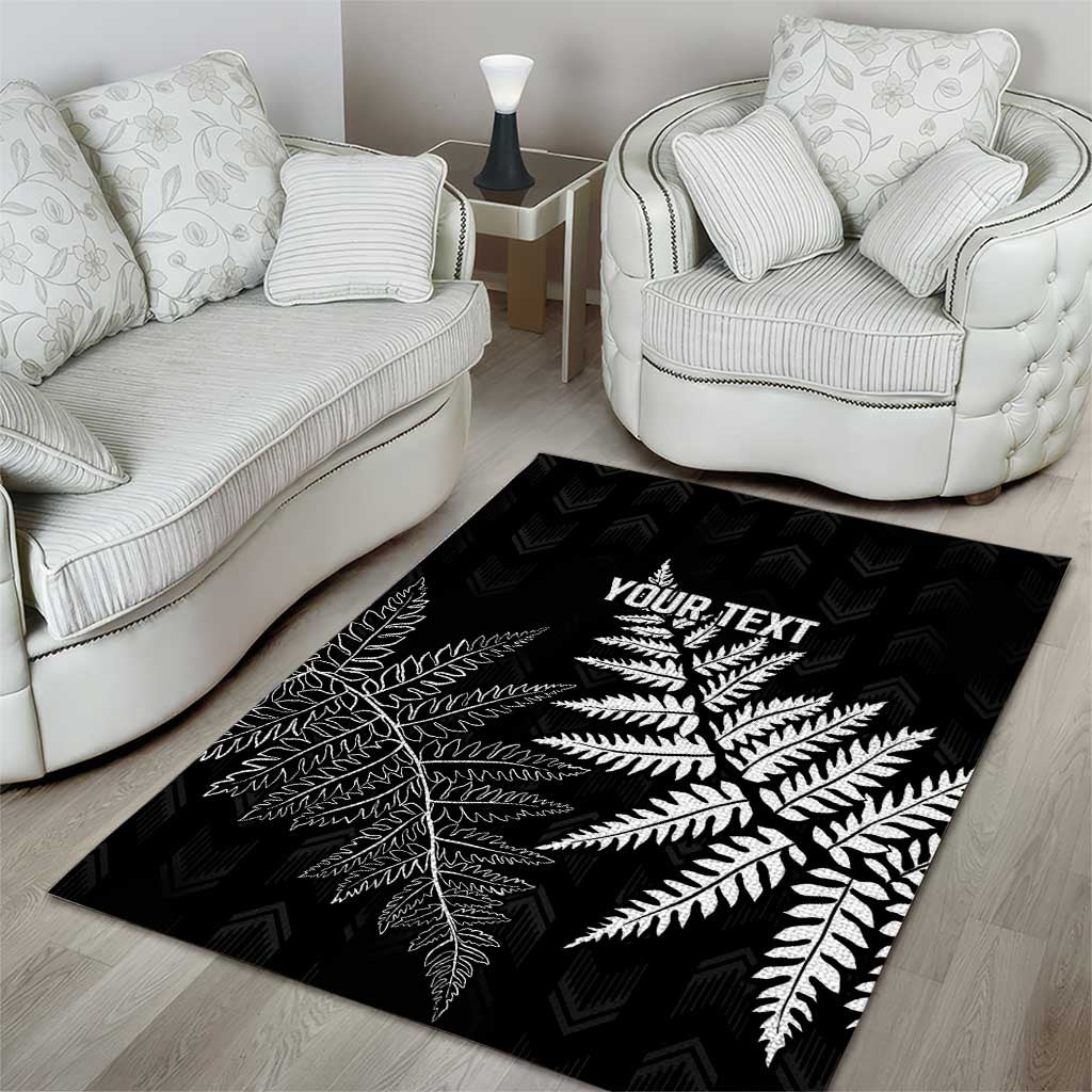 New Zealand Lawn Bowls Personalized Area Rug Wrap-Around Silver Fern - Aussie Hoodie