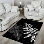 New Zealand Lawn Bowls Personalized Area Rug Wrap-Around Silver Fern - Aussie Hoodie