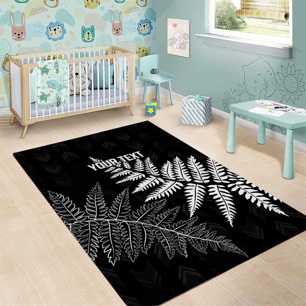 New Zealand Lawn Bowls Personalized Area Rug Wrap-Around Silver Fern - Aussie Hoodie