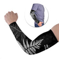 New Zealand Lawn Bowls Personalized Arm Sleeves Wrap-Around Silver Fern - Aussie Hoodie
