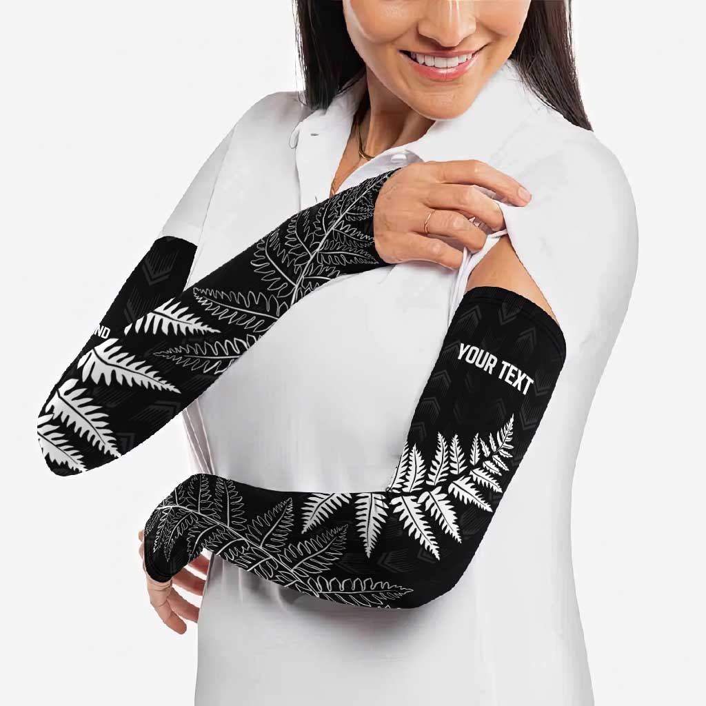 New Zealand Lawn Bowls Personalized Arm Sleeves Wrap-Around Silver Fern - Aussie Hoodie
