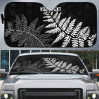 New Zealand Lawn Bowls Personalized Auto Sun Shade Wrap-Around Silver Fern - Aussie Hoodie