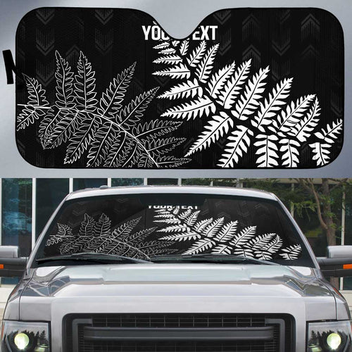 New Zealand Lawn Bowls Personalized Auto Sun Shade Wrap-Around Silver Fern - Aussie Hoodie