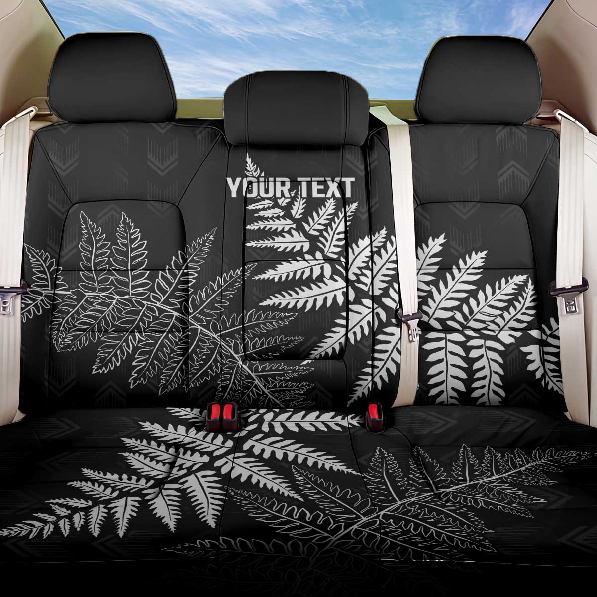 New Zealand Lawn Bowls Personalized Back Car Seat Cover Wrap-Around Silver Fern - Aussie Hoodie