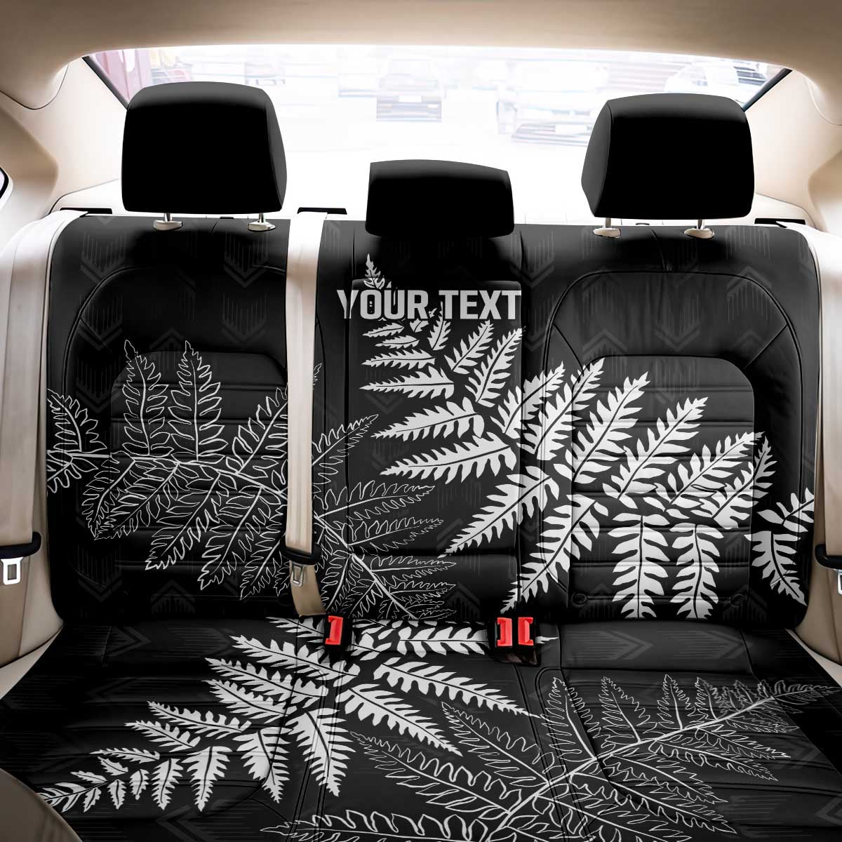 New Zealand Lawn Bowls Personalized Back Car Seat Cover Wrap-Around Silver Fern - Aussie Hoodie