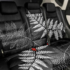New Zealand Lawn Bowls Personalized Back Car Seat Cover Wrap-Around Silver Fern - Aussie Hoodie