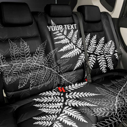 New Zealand Lawn Bowls Personalized Back Car Seat Cover Wrap-Around Silver Fern - Aussie Hoodie