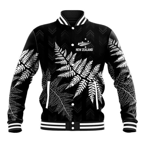 New Zealand Lawn Bowls Personalized Baseball Jacket Wrap-Around Silver Fern - Aussie Hoodie