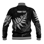 New Zealand Lawn Bowls Personalized Baseball Jacket Wrap-Around Silver Fern - Aussie Hoodie