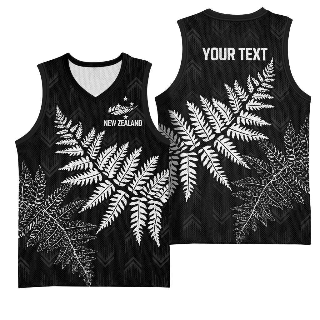 New Zealand Lawn Bowls Personalized Basketball Jersey Wrap-Around Silver Fern - Aussie Hoodie