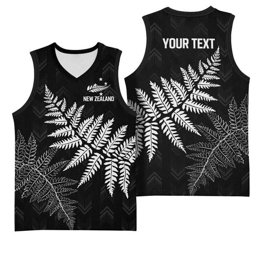 New Zealand Lawn Bowls Personalized Basketball Jersey Wrap-Around Silver Fern - Aussie Hoodie