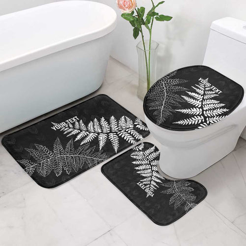New Zealand Lawn Bowls Personalized Bathroom Set Wrap-Around Silver Fern - Aussie Hoodie