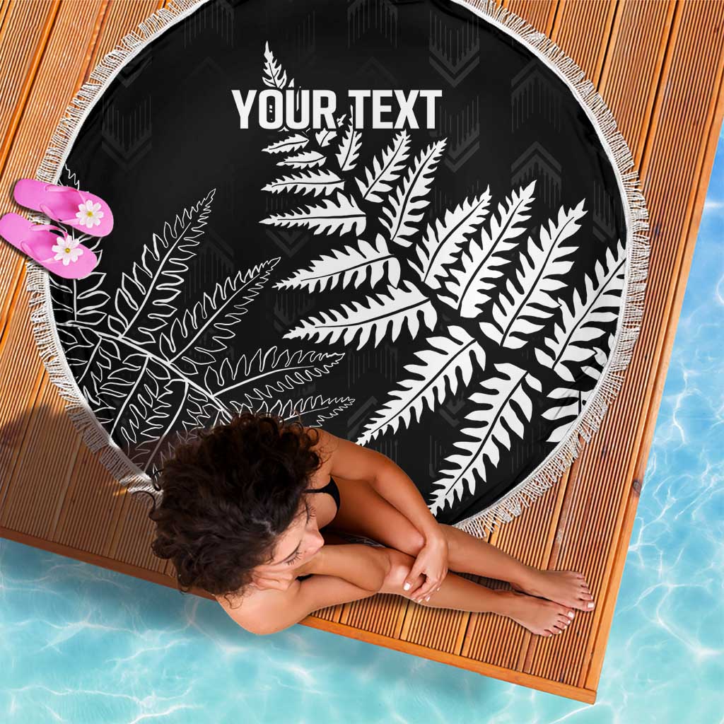 New Zealand Lawn Bowls Personalized Beach Blanket Wrap-Around Silver Fern - Aussie Hoodie
