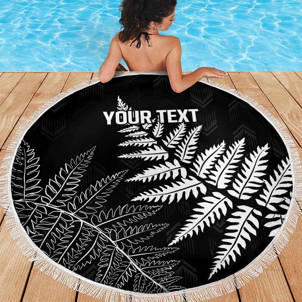 New Zealand Lawn Bowls Personalized Beach Blanket Wrap-Around Silver Fern - Aussie Hoodie