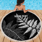 New Zealand Lawn Bowls Personalized Beach Blanket Wrap-Around Silver Fern - Aussie Hoodie