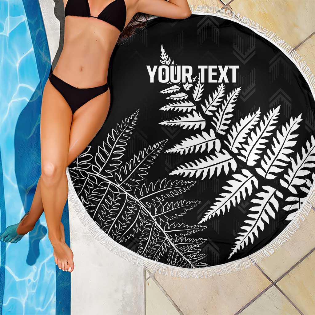 New Zealand Lawn Bowls Personalized Beach Blanket Wrap-Around Silver Fern - Aussie Hoodie