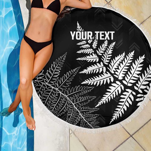 New Zealand Lawn Bowls Personalized Beach Blanket Wrap-Around Silver Fern - Aussie Hoodie