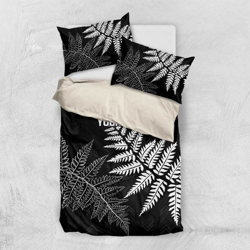 New Zealand Lawn Bowls Personalized Bedding Set Wrap-Around Silver Fern - Aussie Hoodie